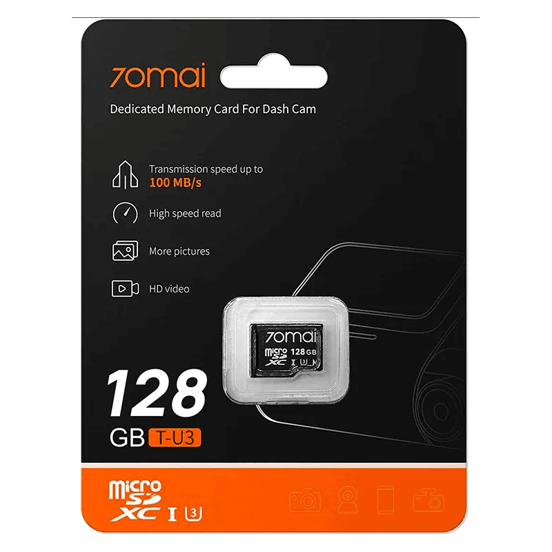 70mai 4K Omni X800 set Czarna + karta 70mai SD 128GB